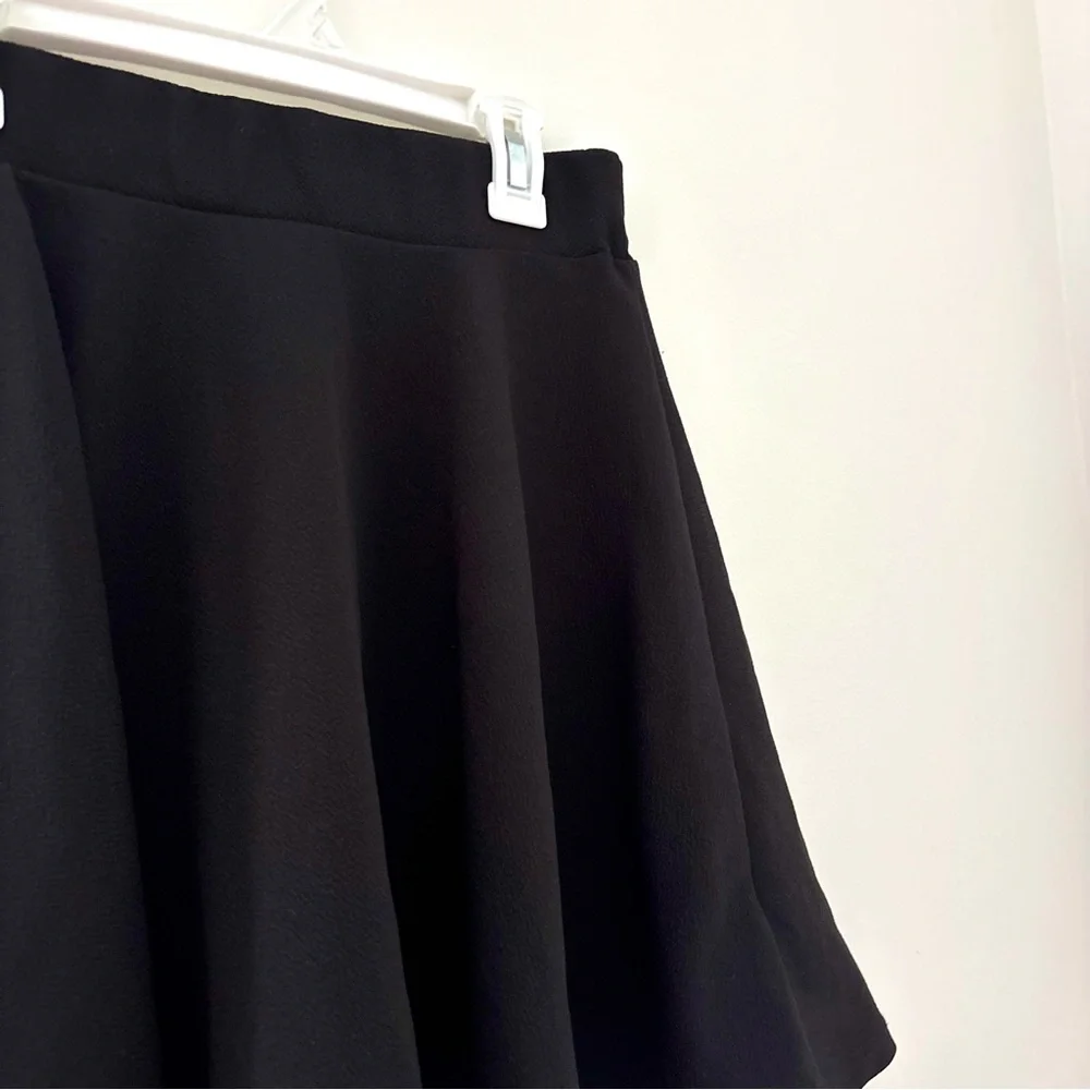 black mini skirt
